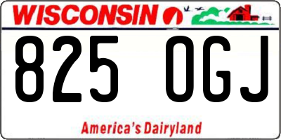 WI license plate 825OGJ