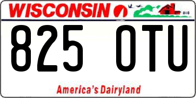 WI license plate 825OTU