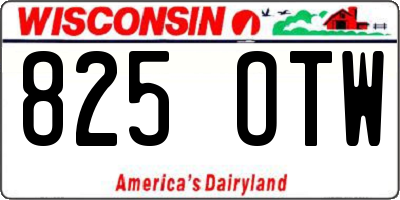 WI license plate 825OTW