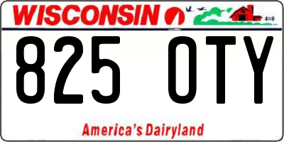 WI license plate 825OTY