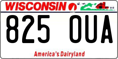 WI license plate 825OUA