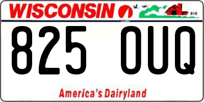 WI license plate 825OUQ