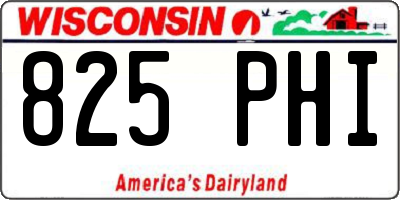 WI license plate 825PHI
