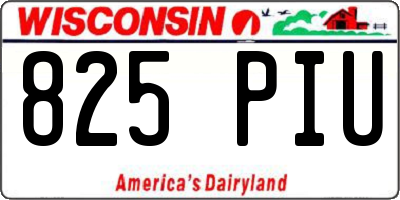 WI license plate 825PIU