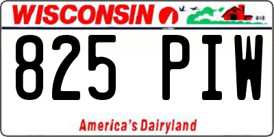 WI license plate 825PIW