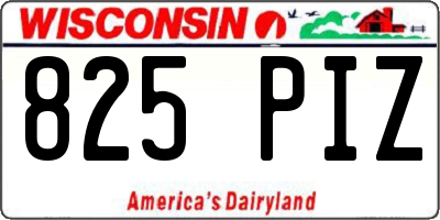 WI license plate 825PIZ