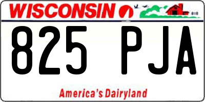 WI license plate 825PJA