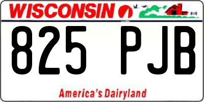 WI license plate 825PJB