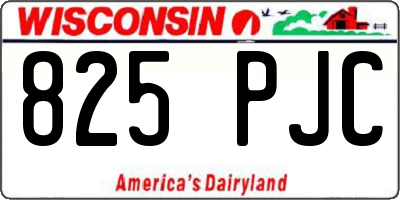 WI license plate 825PJC