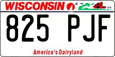 WI license plate 825PJF