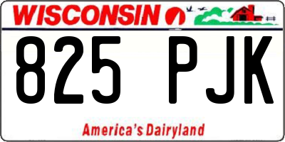 WI license plate 825PJK