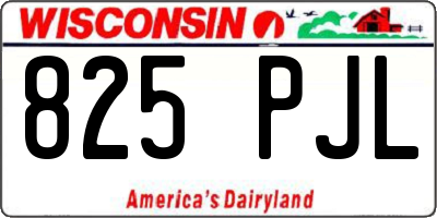 WI license plate 825PJL