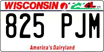 WI license plate 825PJM