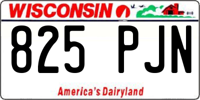 WI license plate 825PJN