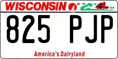 WI license plate 825PJP