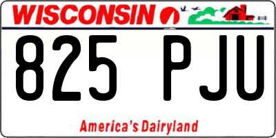 WI license plate 825PJU