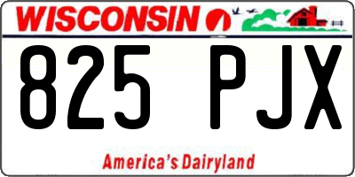 WI license plate 825PJX
