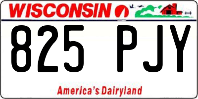 WI license plate 825PJY