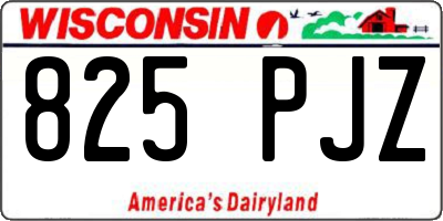 WI license plate 825PJZ