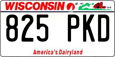 WI license plate 825PKD