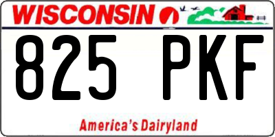 WI license plate 825PKF
