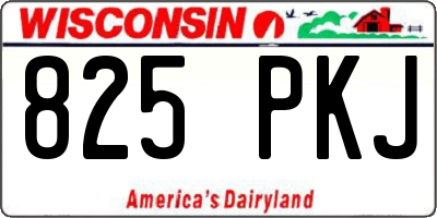 WI license plate 825PKJ