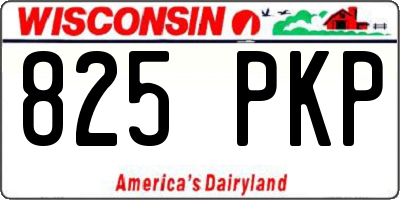 WI license plate 825PKP