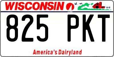 WI license plate 825PKT
