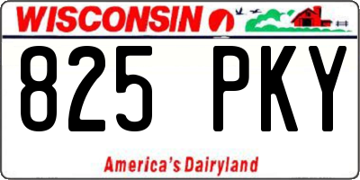WI license plate 825PKY