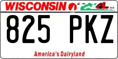 WI license plate 825PKZ