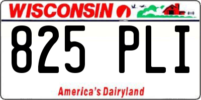 WI license plate 825PLI