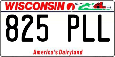 WI license plate 825PLL