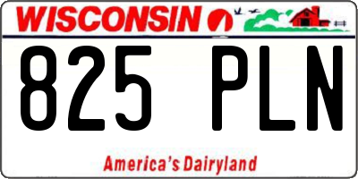 WI license plate 825PLN