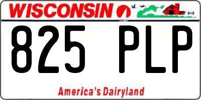 WI license plate 825PLP