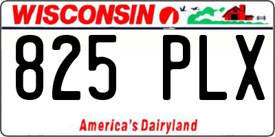 WI license plate 825PLX