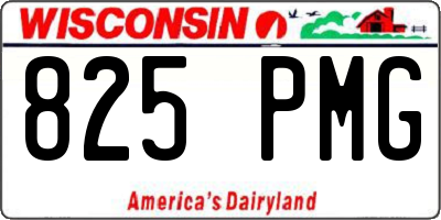 WI license plate 825PMG