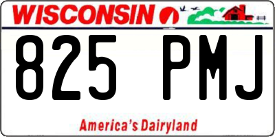 WI license plate 825PMJ