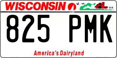 WI license plate 825PMK
