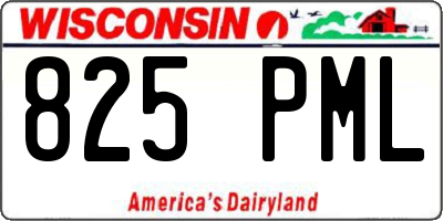 WI license plate 825PML