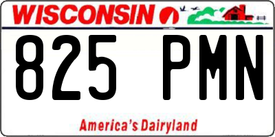 WI license plate 825PMN