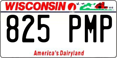 WI license plate 825PMP