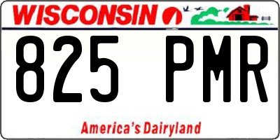 WI license plate 825PMR