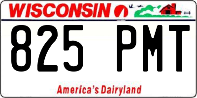 WI license plate 825PMT