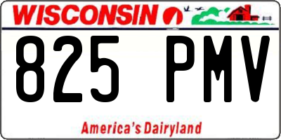 WI license plate 825PMV