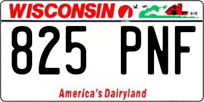 WI license plate 825PNF