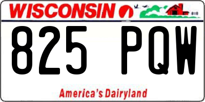 WI license plate 825PQW