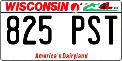 WI license plate 825PST