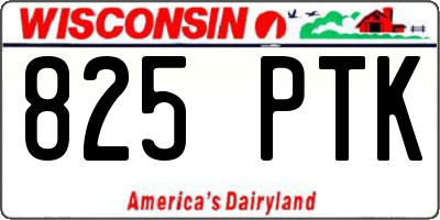 WI license plate 825PTK