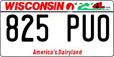 WI license plate 825PUO