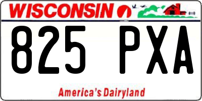 WI license plate 825PXA